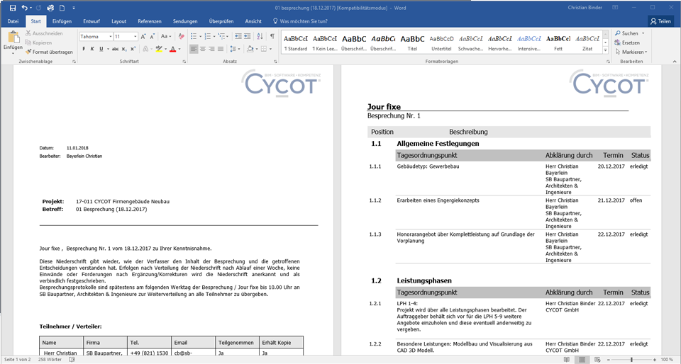 CYCOT OM Protokollmanager